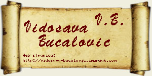 Vidosava Bucalović vizit kartica